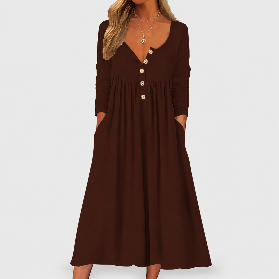 ZARA | MIDI-KLEID MIT KNÖPFEN VORN