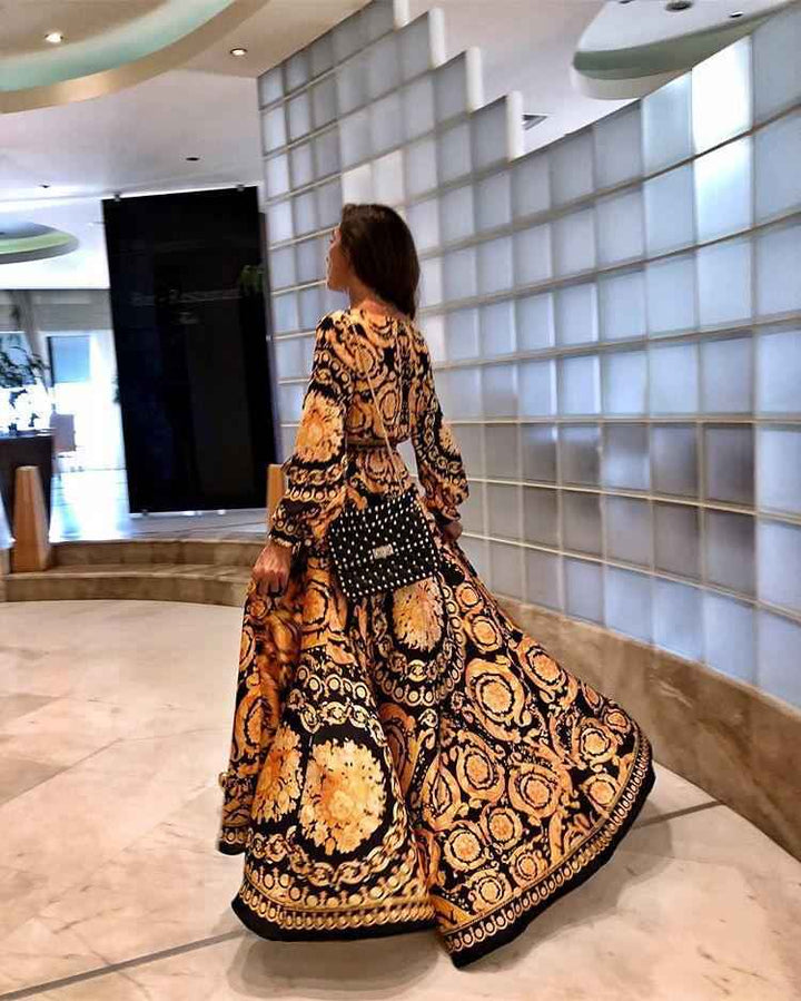 Faye – Boho-bedrucktes Kleid