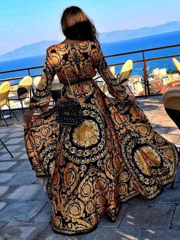 Faye – Boho-bedrucktes Kleid