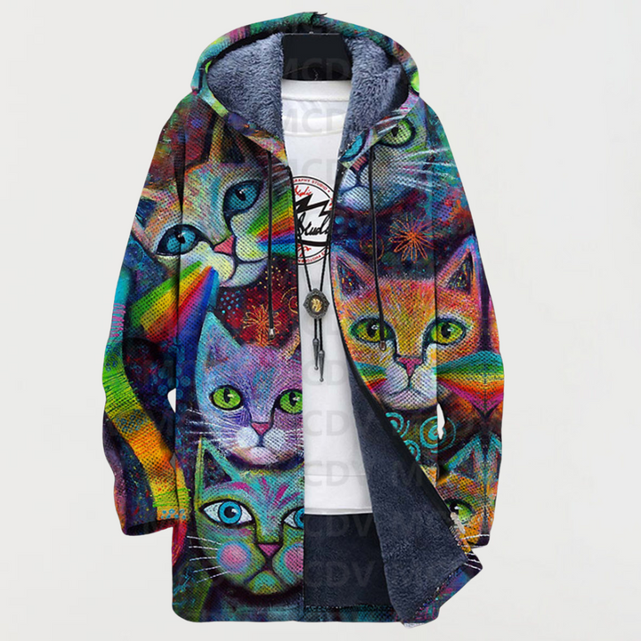 Regenbogen-Katzen-Sweatshirt
