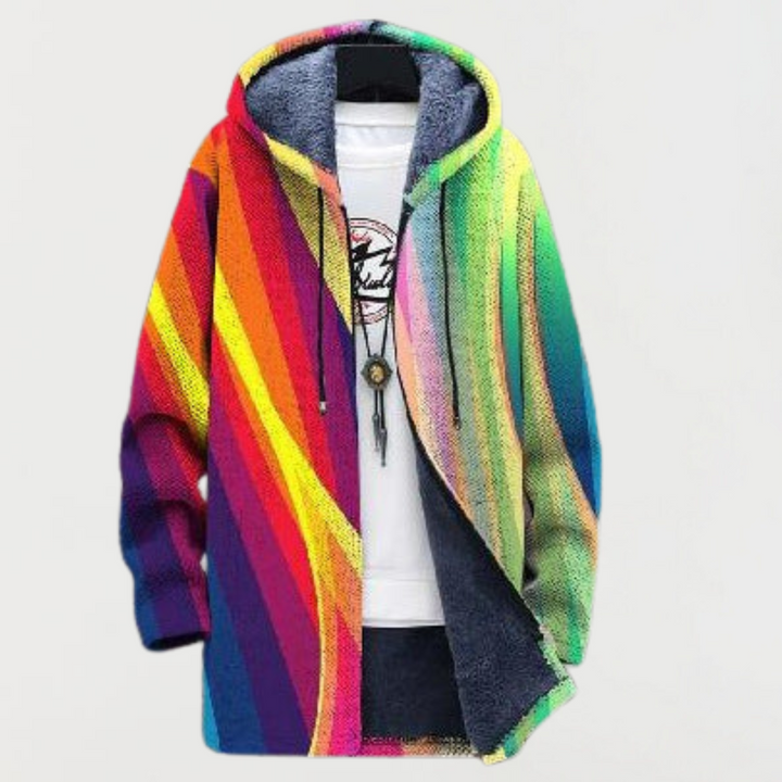 Regenbogen-gestreiftes Sweatshirt