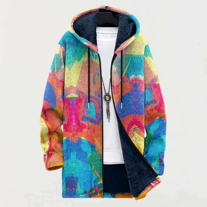 Farbiges Sweatshirt mit künstlerischem Muster