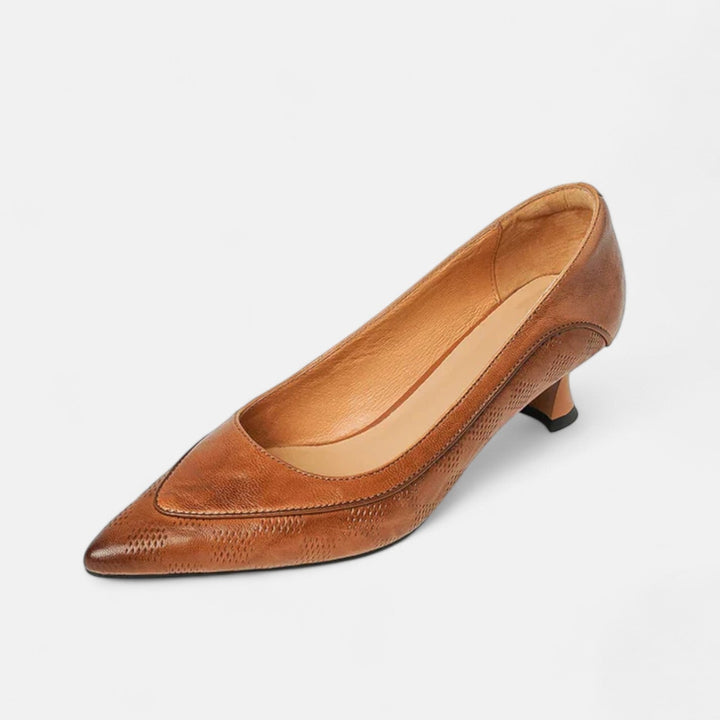 Lederne Amara-Pumps