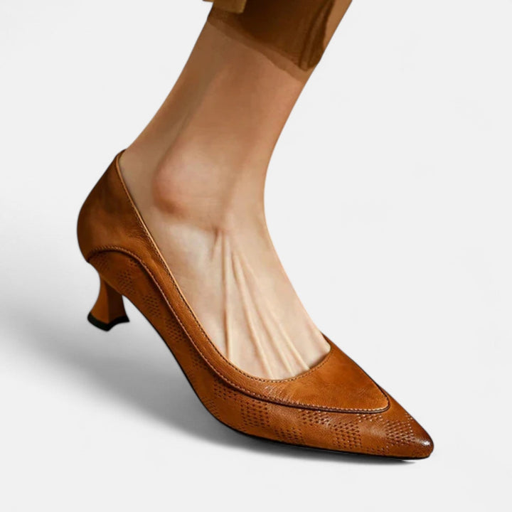 Lederne Amara-Pumps