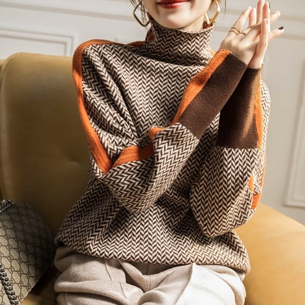 Eleanor | Hoher Herringbone-Luxe-Kragen