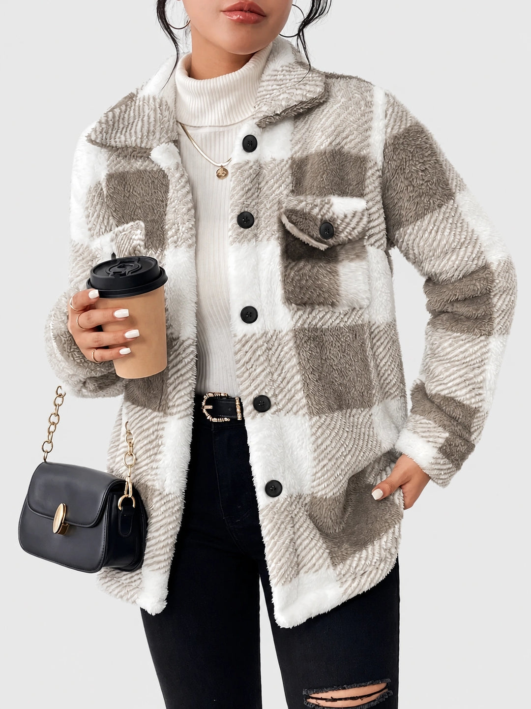 Martin | Elegante karierte Fleecejacke