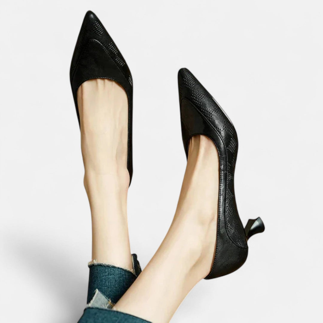 Lederne Amara-Pumps
