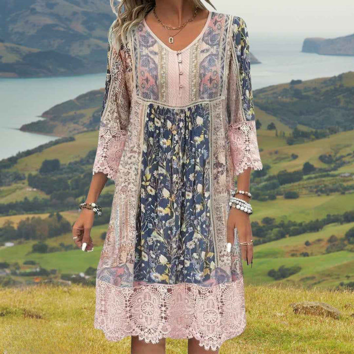 NAYA | Fließendes Boho-Luxus-Midikleid