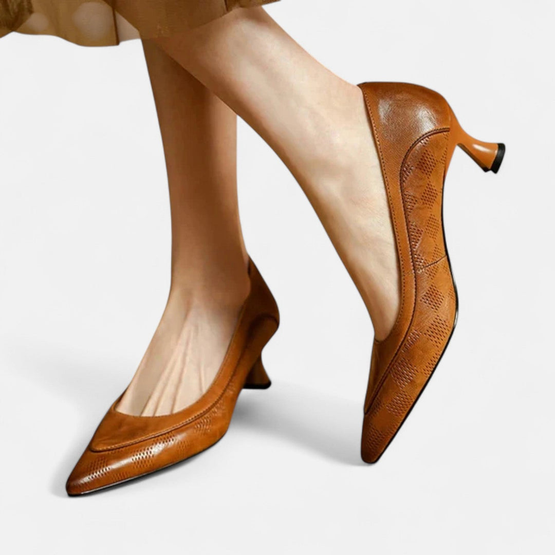 Lederne Amara-Pumps