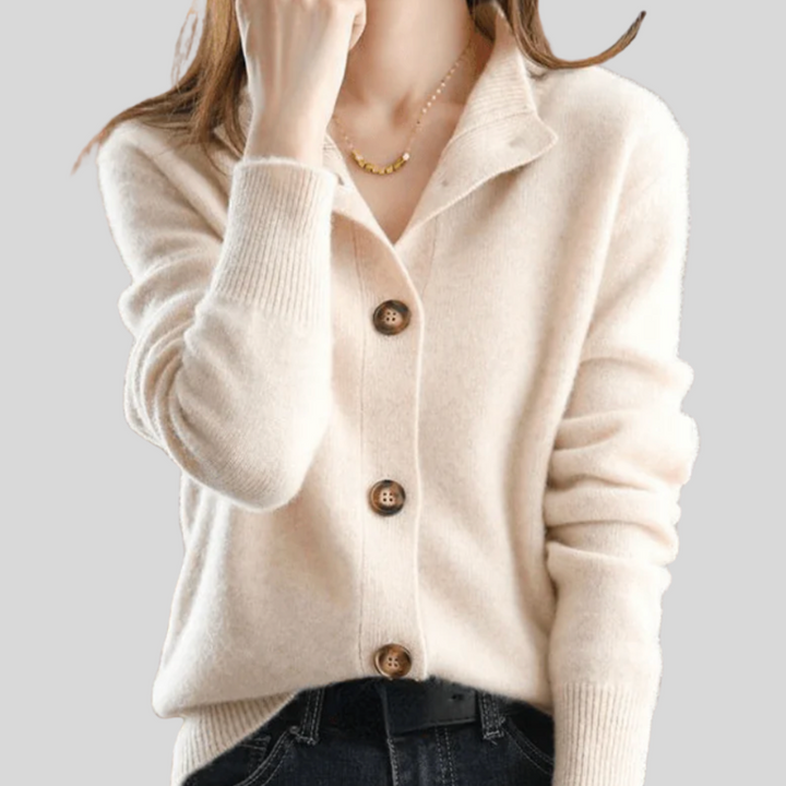 Claire | Kaschmir-Cardigan im Retro-Stil