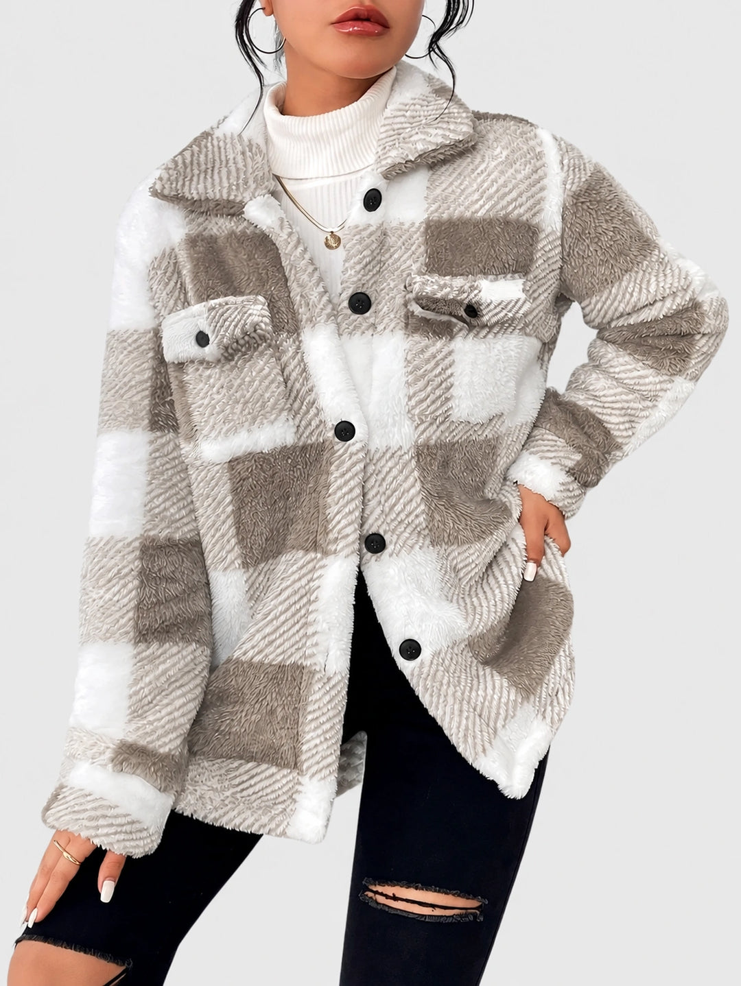 Martin | Elegante karierte Fleecejacke