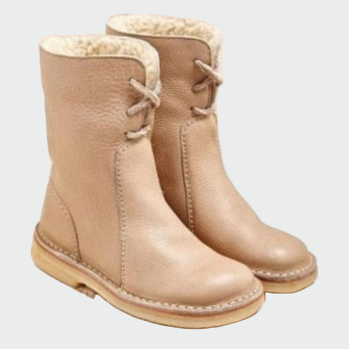 Wasserdichte Herrenlederstiefel mit Wollfutter