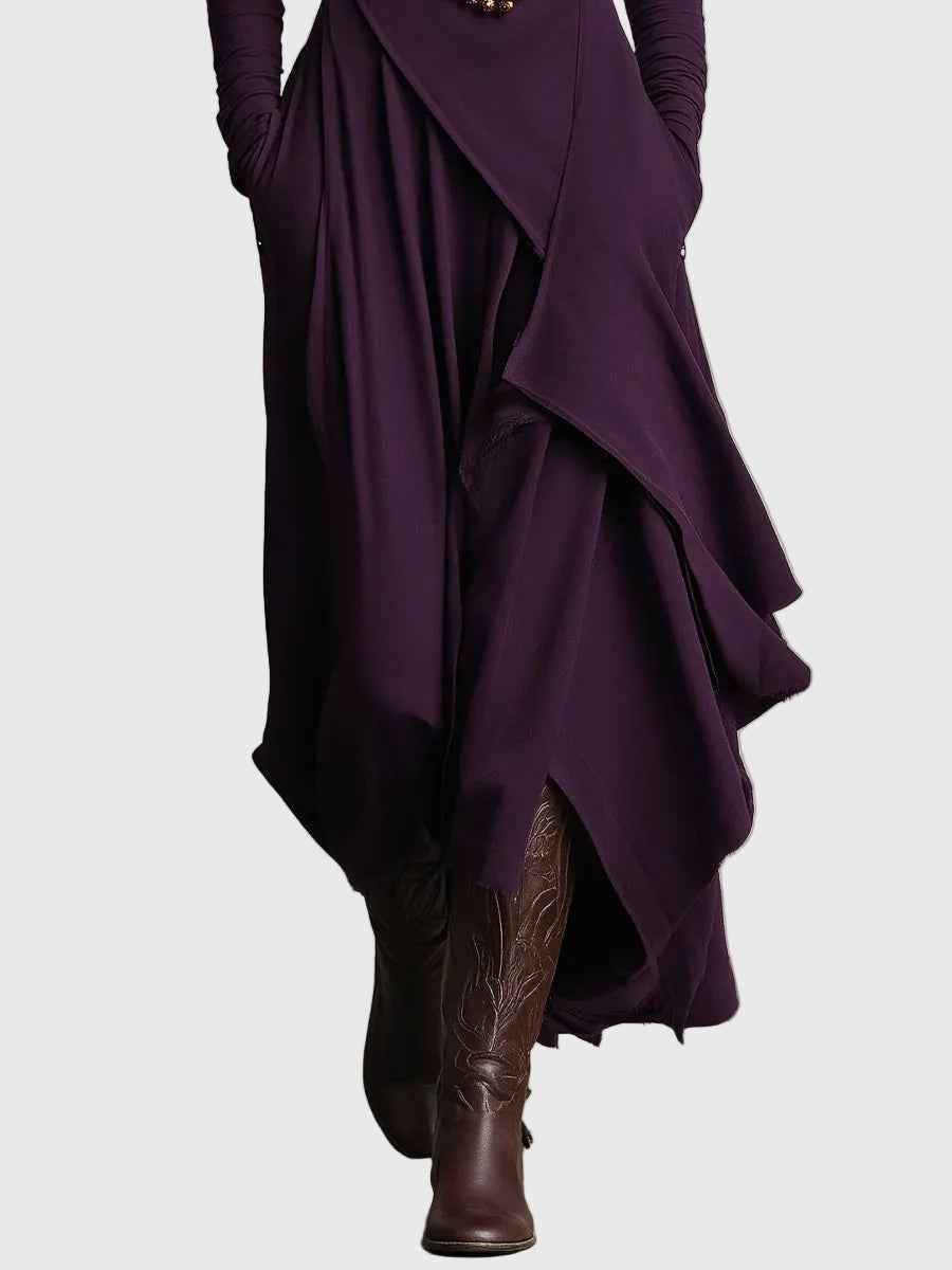 Violet | Plissiertes Maxikleid
