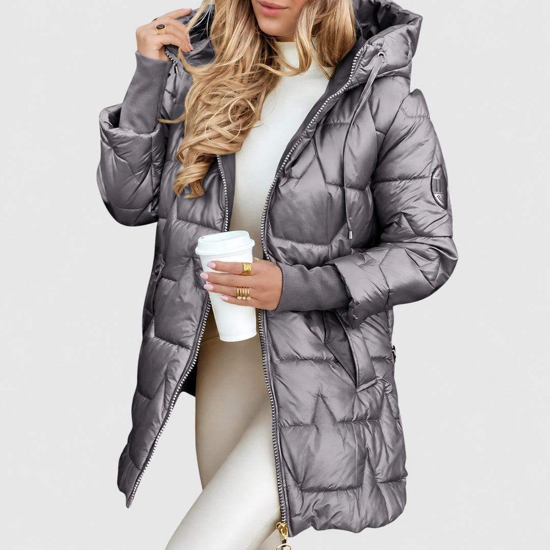 Cecilia | Eleganter Herbstmantel mit Kapuze
