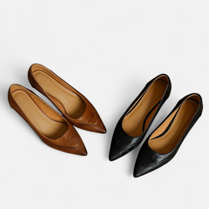 Lederne Amara-Pumps