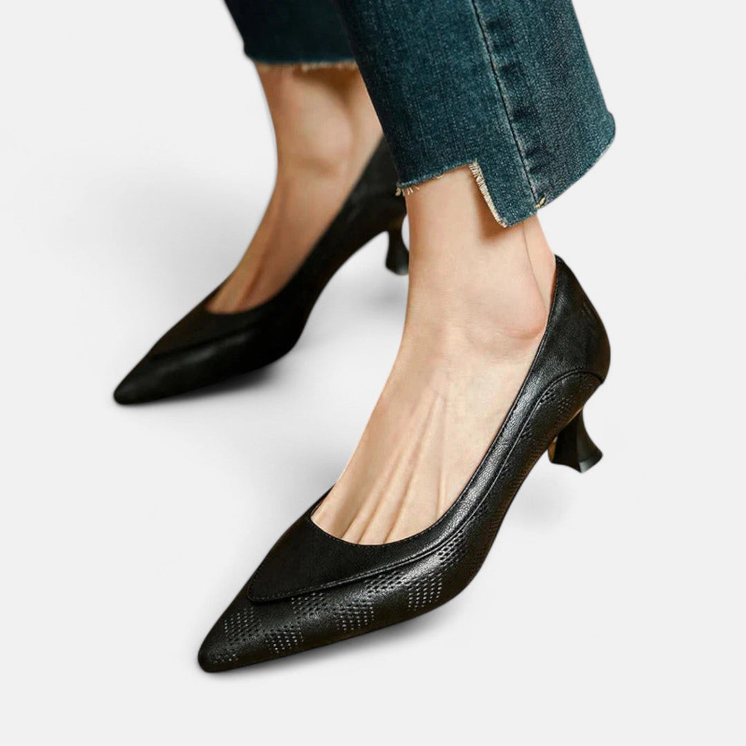 Lederne Amara-Pumps