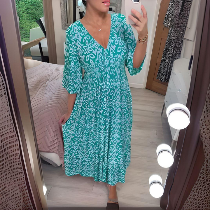 Lillia – Boho-bedrucktes Kleid