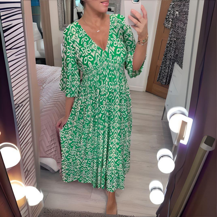 Lillia – Boho-bedrucktes Kleid