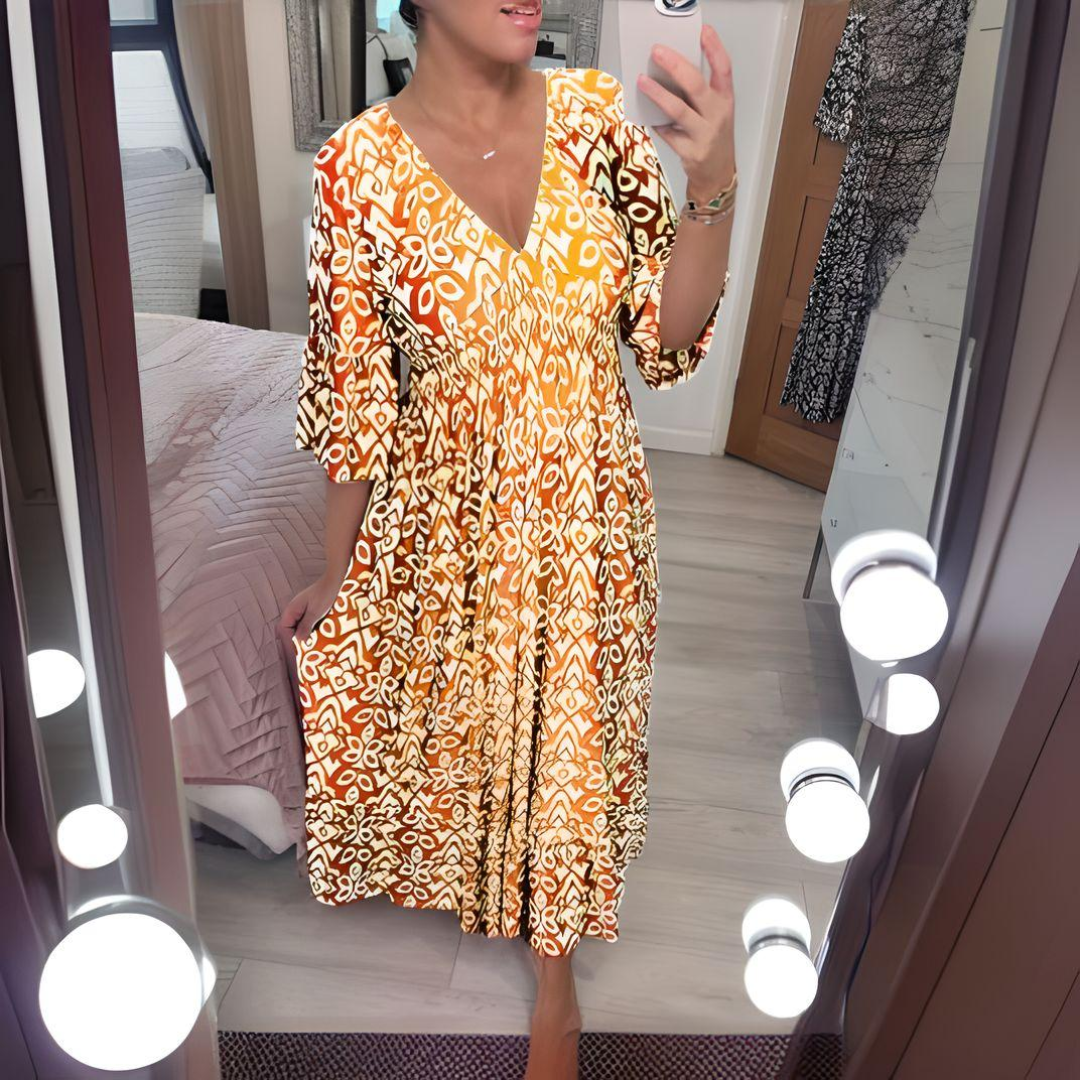 Lillia – Boho-bedrucktes Kleid