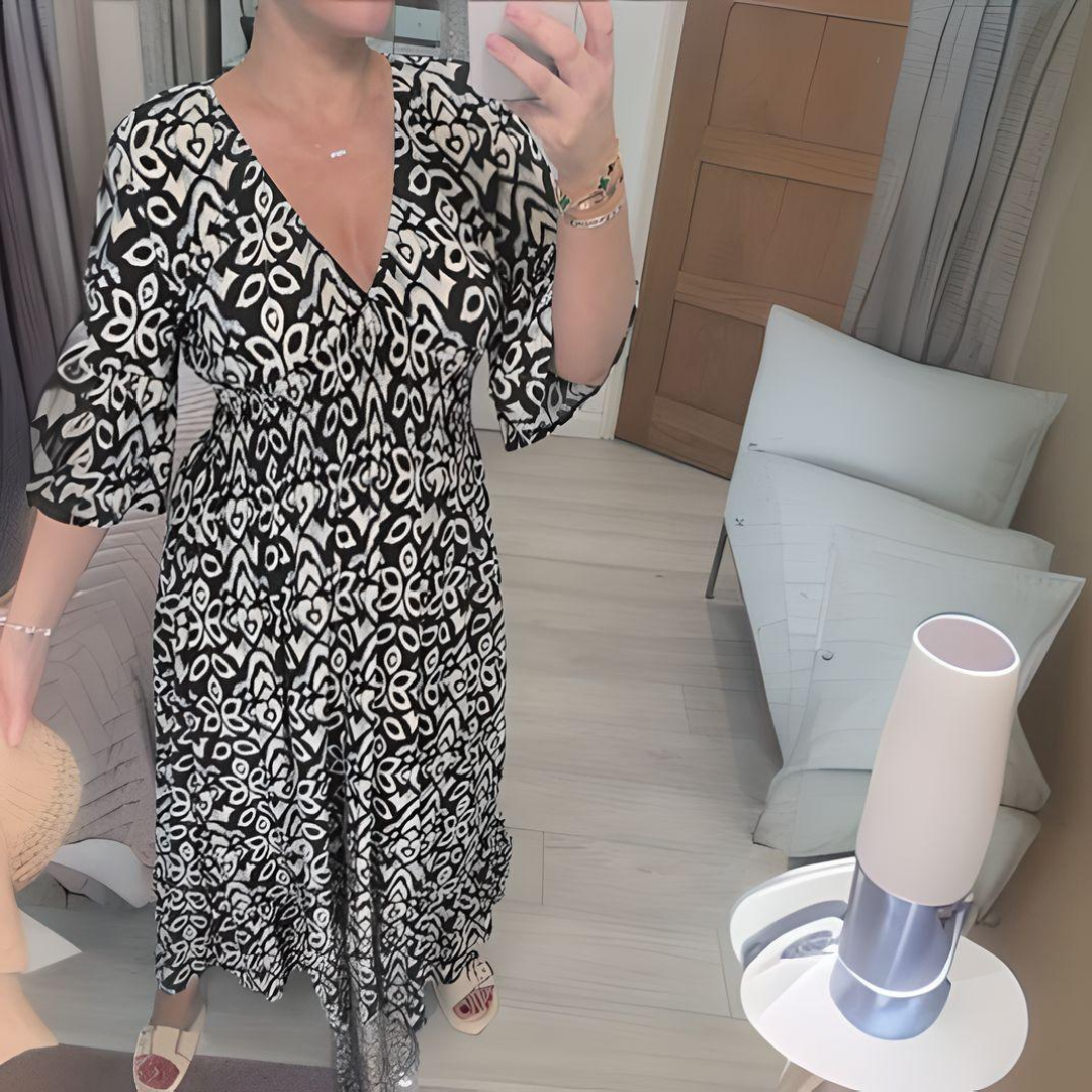 Lillia – Boho-bedrucktes Kleid