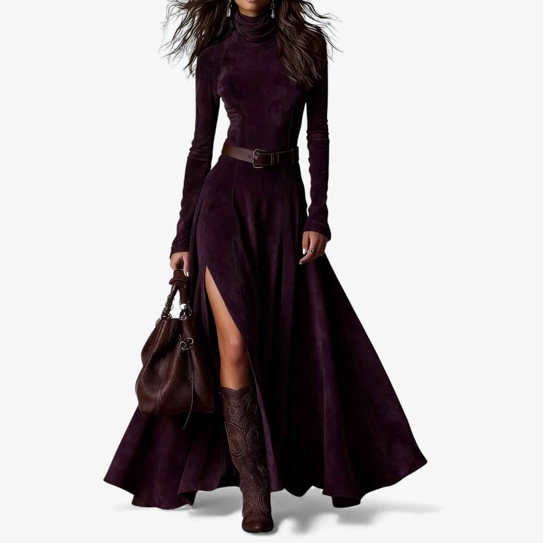 Élodie | Langes elegantes Kleid inklusive Gürtel