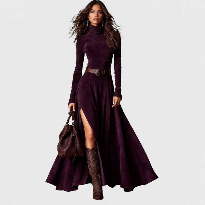 Élodie | Langes elegantes Kleid inklusive Gürtel