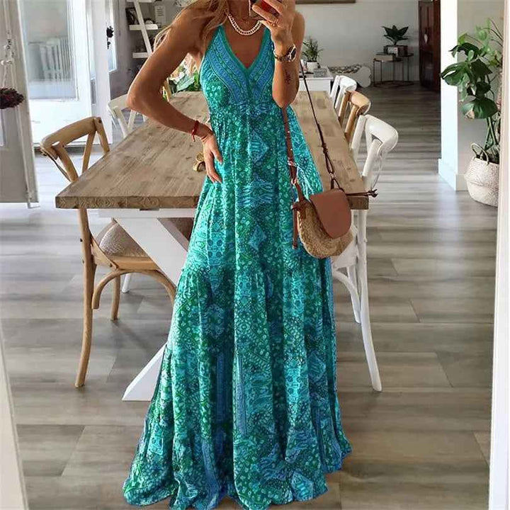 Gweneth – Ärmelloses Boho-Kleid