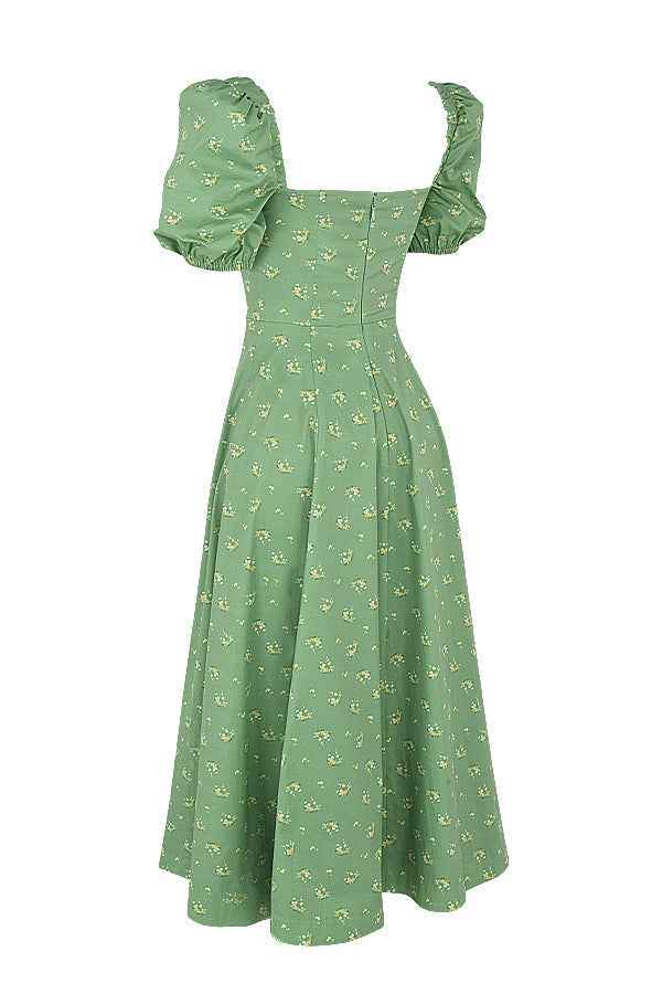 Aviana – Blumenkleid mit Puffärmeln