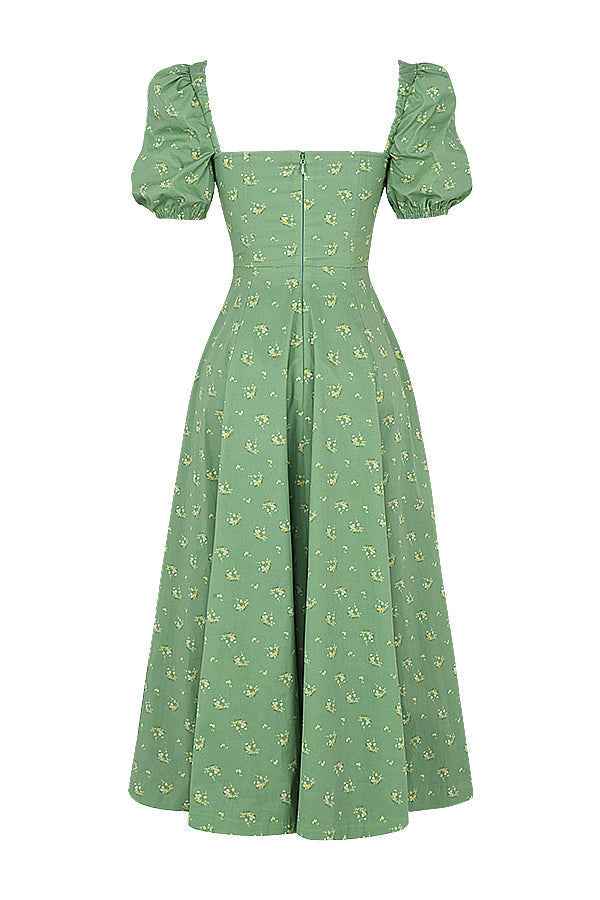 Aviana – Blumenkleid mit Puffärmeln