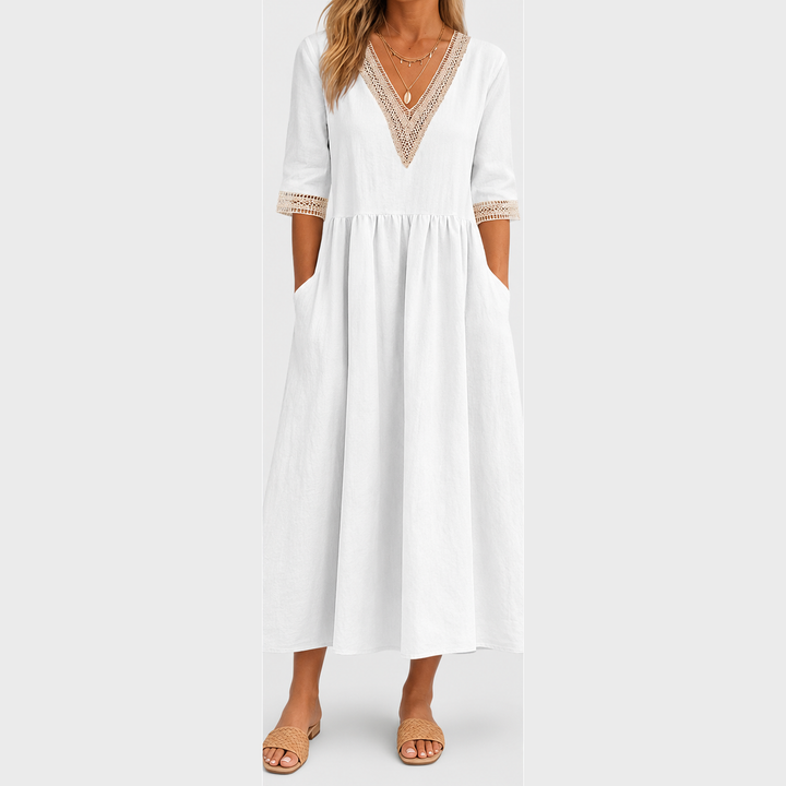 LIVIA | HALBLANGES SPITZENKLEID