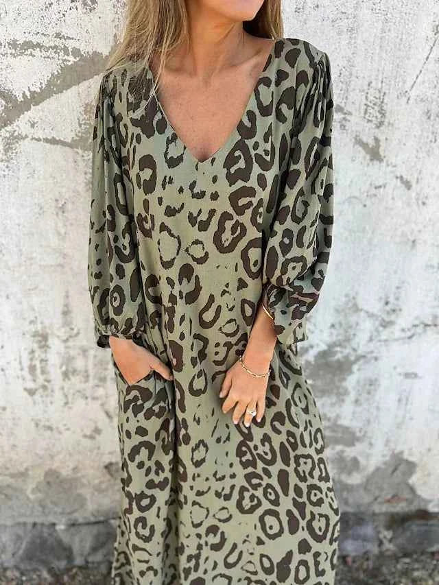 Jessa – Maxikleid mit Leopardenmuster