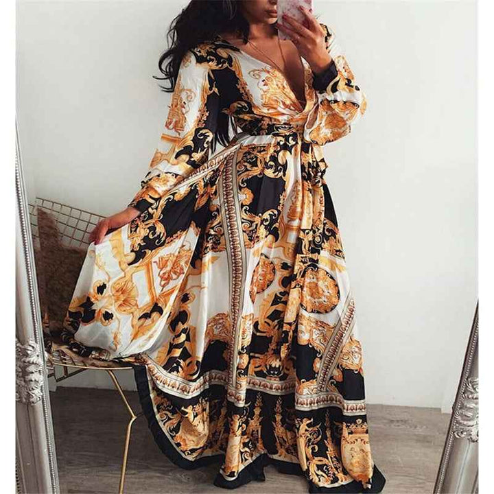 Faye – Boho-bedrucktes Kleid