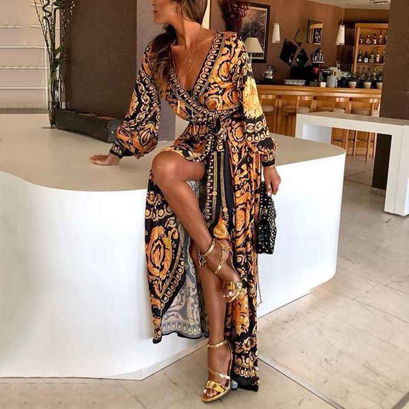 Faye – Boho-bedrucktes Kleid